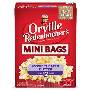 orville redenbacher’s movie theater butter flavored microwave popcorn, gluten free, 12 count popcorn bags (6 boxes)