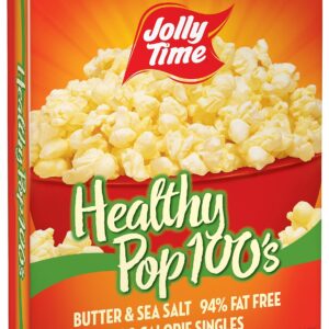 Jolly Time Healthy Pop Butter Minis 100 Calorie Mini Microwave Popcorn Bags for Portion Control, 1.2 Ounce (Pack of 10)