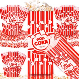 poppy's paper popcorn bags – 25 2 oz concession-grade bags, popcorn machine accessories for popcorn bars, movie nights, concessions