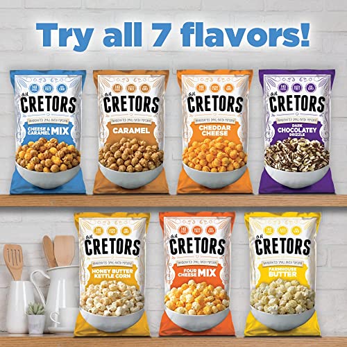 G.H. Cretors’ Caramel Corn – Irresistible Gourmet Caramel Popcorn Snacks in Individual Bags, 8 Oz (6 Pack)