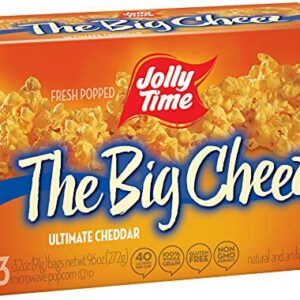 Jolly Time The Big Cheez Cheddar Cheese Microwave Popcorn, 3 Count (Pack of 1)