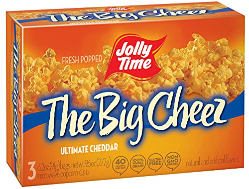 Jolly Time The Big Cheez Cheddar Cheese Microwave Popcorn, 3 Count (Pack of 1)