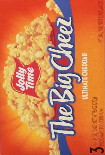 Jolly Time The Big Cheez Cheddar Cheese Microwave Popcorn, 3 Count (Pack of 1)