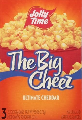 Jolly Time The Big Cheez Cheddar Cheese Microwave Popcorn, 3 Count (Pack of 1)