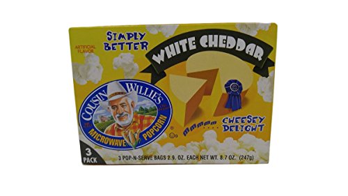 Cousin Willie's Simply Better White Cheddar Microwave Popcorn (3 Boxes)