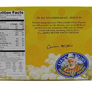 Cousin Willie's Simply Better White Cheddar Microwave Popcorn (3 Boxes)