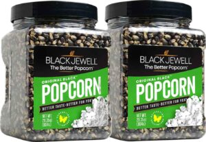 black jewell gourmet original black popcorn kernels, 2-pack 28.35 oz. (804g) jars