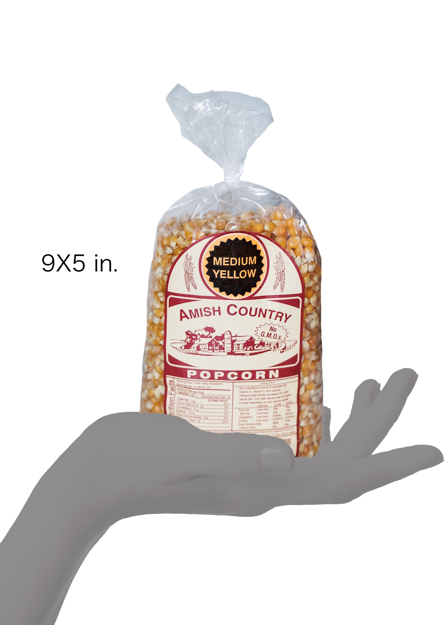 Amish Country Popcorn | 2 lb Bag | Medium Yellow Popcorn Kernels | Old Fashioned, Non-GMO and Gluten Free (Medium Yellow - 2 lb Bag)