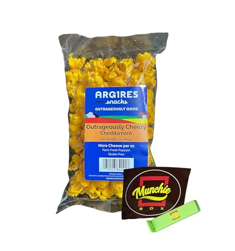 Argires Chicago 3 pack Gourmet Cheddar Cheese Popcorn 3 oz Bags - Chicago Snack House