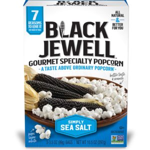 Black Jewell Gourmet Microwave Popcorn, Simply Sea Salt, 10.5 Ounces (Pack of 6)