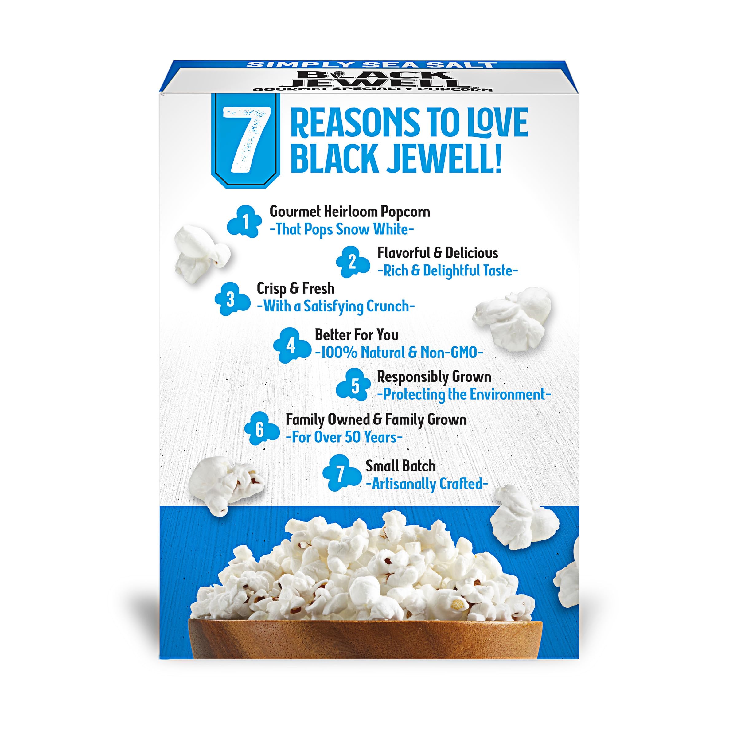 Black Jewell Gourmet Microwave Popcorn, Simply Sea Salt, 10.5 Ounces (Pack of 6)