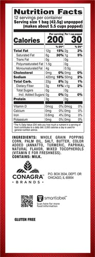 Orville Redenbachers Gourmet Popcorn Movie Theater Butter 12 Ct. Mini (Pack of 2)