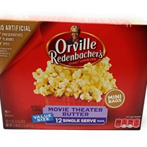 Orville Redenbachers Gourmet Popcorn Movie Theater Butter 12 Ct. Mini (Pack of 2)