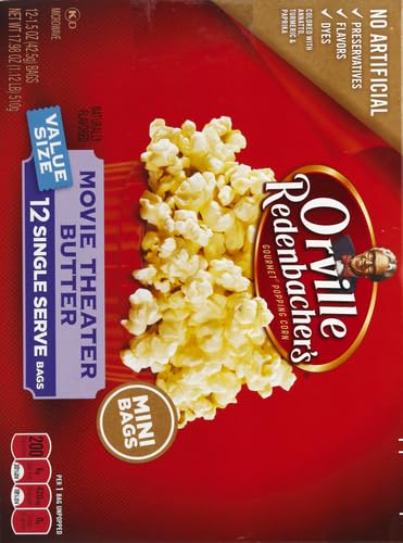 Orville Redenbachers Gourmet Popcorn Movie Theater Butter 12 Ct. Mini (Pack of 2)