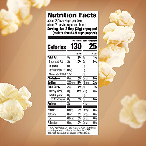 Orville Redenbacher's Naturals Simply Salted Popcorn, Classic Bag, 3-Count