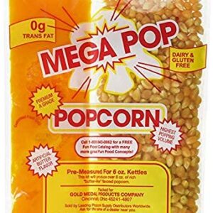 Gold Medal Mega Pop Popcorn Kit 8 oz produce "Butter like Flavored Popcorn" OU Kosher (4)