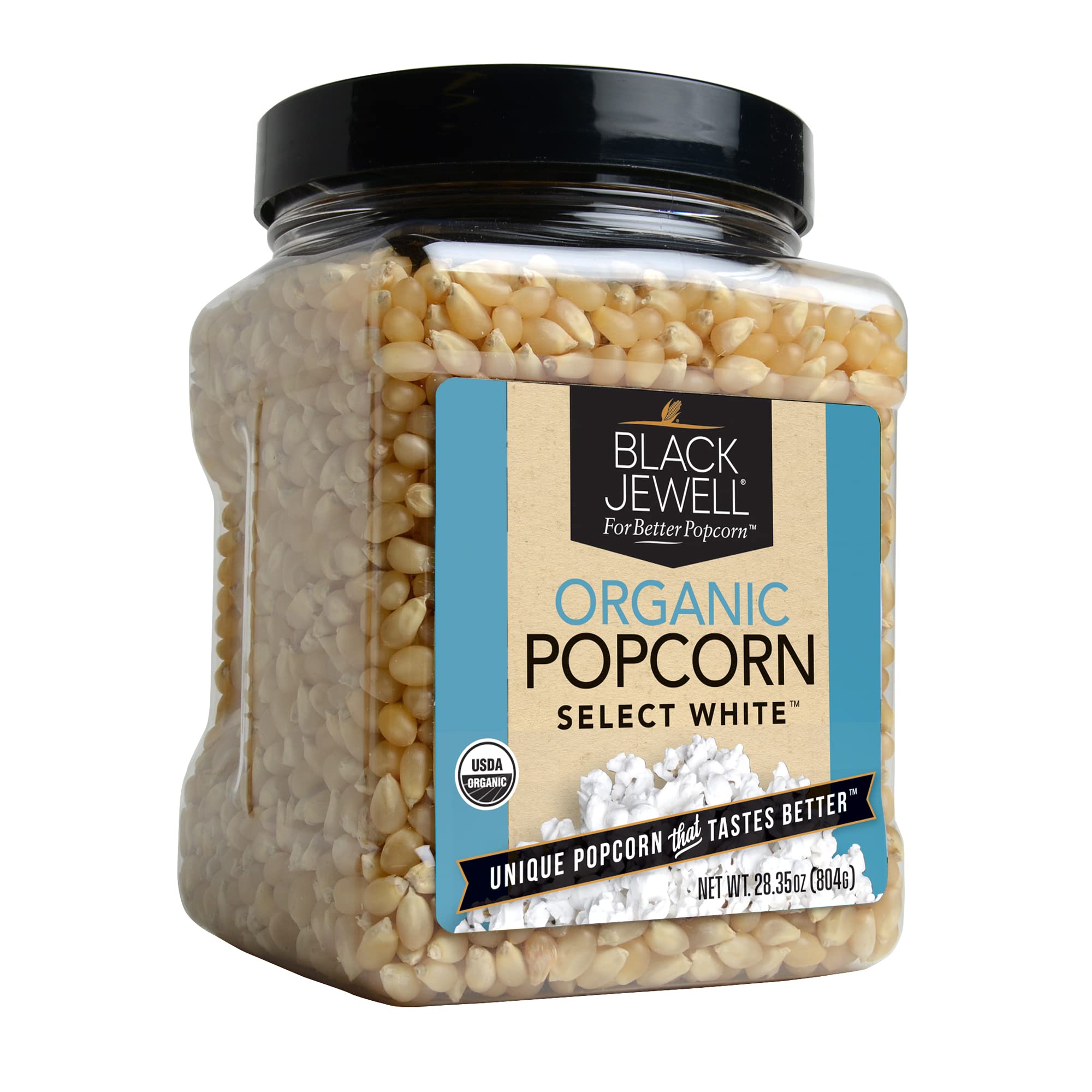 Black Jewell Organic Popcorn, Organic Select White, 28.35oz (Pack of 1)