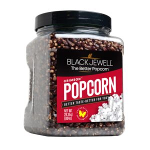 black jewell gourmet popcorn kernels, crimson red, 28.35 ounces (pack of 3)