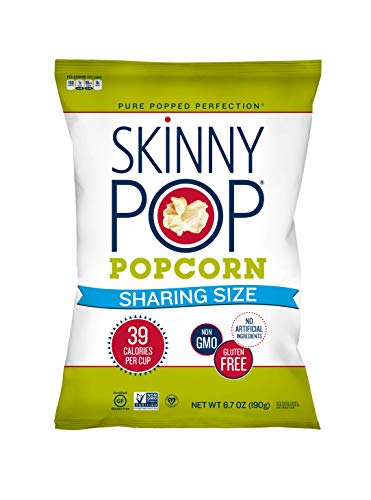 SkinnyPop Original Popcorn, Gluten Free, Vegan Popcorn, Non-GMO, Healthy Popcorn Snacks, Skinny Pop 6.7oz Party Sized Bags (6 Count)