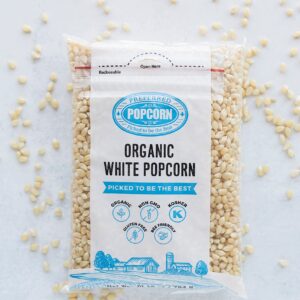 Preferred Popcorn Organic White Popcorn, 28 Ounce Bag, Pack of 4, 30 Servings Per Bag