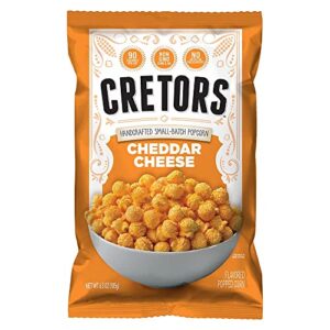 G.H. Cretors’ Cheddar Cheese Popcorn – Savory Gourmet Cheese Corn in Convenient Individual Bags, 6.5 Oz (6 Pack)