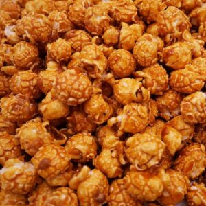 Stonehedge Farms Caramel Flavored Popcorn - 32 oz (Pack of 2) Reclosable Barrels - 4 Pounds of Popcorn - Made in the USA - Gluten Free