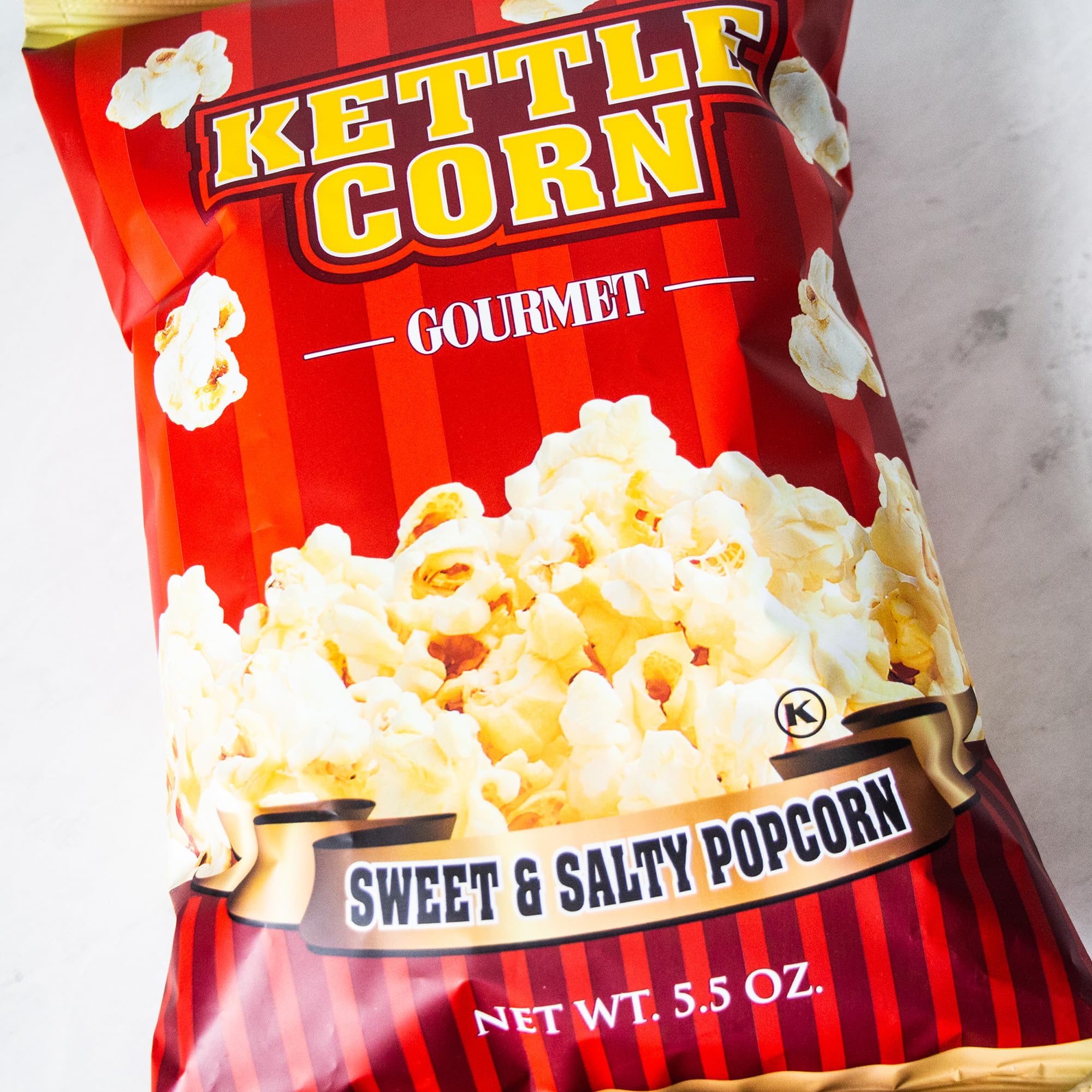 Kettle Corn Popcorn - Sweet Salty Savory - Gourmet Delicious Buttery Flavor - 4, 5.5oz Bag