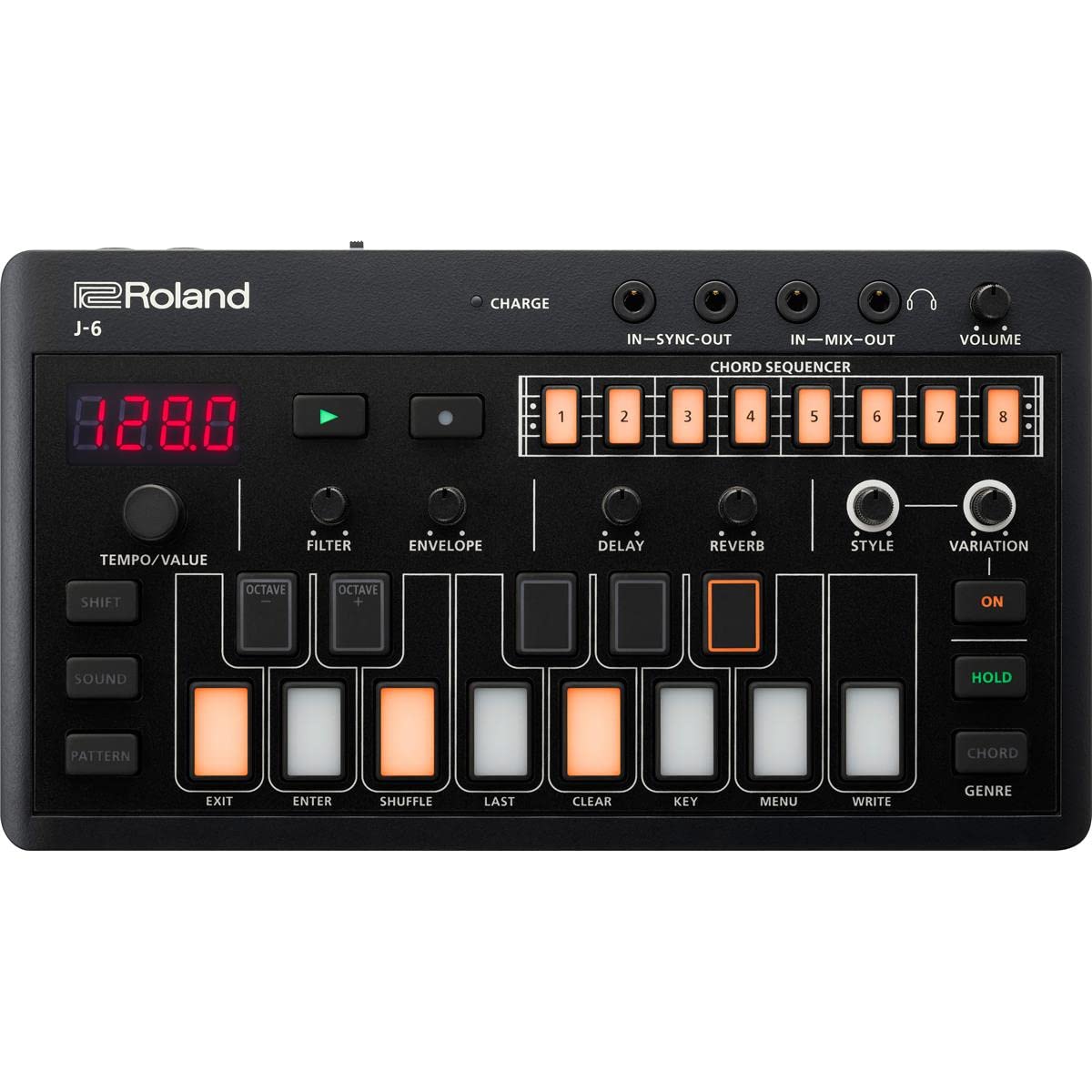 Roland AIRA Compact J-6 Portable Song Creation Machine with Professional Sound and Features | JUNO-60 Synth Engine & Presets | Chord Sequencer | Effects