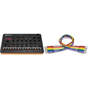 roland aira compact t-8 beat ultra-portable bass machine sounds | tr-rec drum sequencer | six rhythm tracks & hosa cmm-845 3.5 mm ts to 3.5 mm ts unbalanced patch cables, 1.5 feet