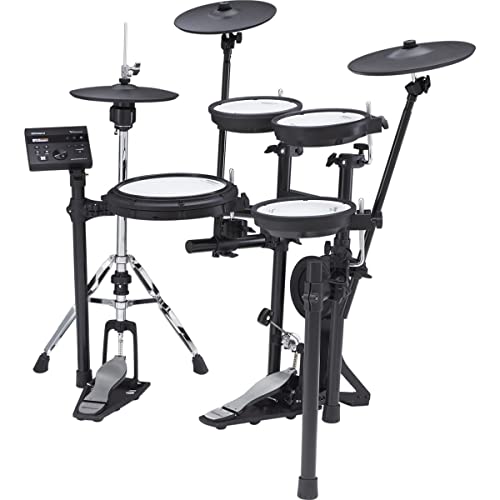 Roland TD-07KVX Electronic V-Drums Kit – with VH-10 Floating Hi-Hat and Best-Ever Cymbals – Bluetooth Audio & MIDI – 40 Free Melodics Lessons,Black