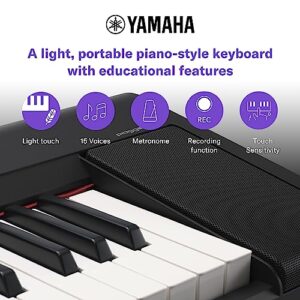 Yamaha 76-Key Piaggero Ultra-Portable Digital Piano, Black (NP35B)