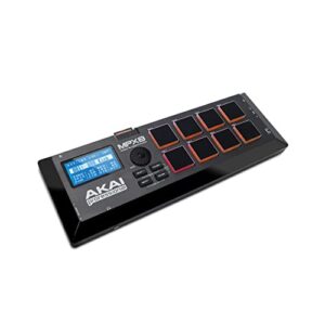 AKAI Professional MPX8 - Portable Sample Pad Controller With 8 Performance-Ready Velocity-Sensitive Pads, MIDI Connectivity & On-Board SD Card Slot