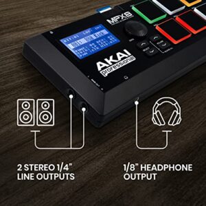 AKAI Professional MPX8 - Portable Sample Pad Controller With 8 Performance-Ready Velocity-Sensitive Pads, MIDI Connectivity & On-Board SD Card Slot