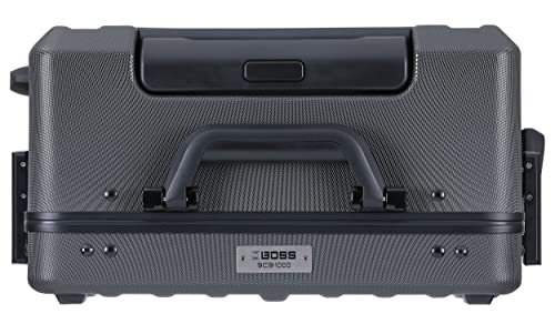 BOSS BCB-1000 Heavy Duty Suitcase-Style Guitar Effects Maximum Protection with Retractable Handle, Wheels and Removable Aluminium Pedal Board (BCB-1000X)