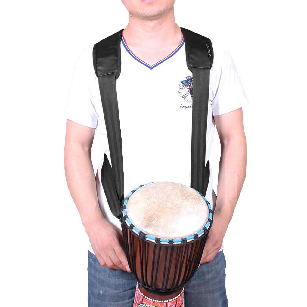 Adjustable Padded Djembe Shoulder Strap African Hand Drum Harness Belt Polyester with Quick Change Hook