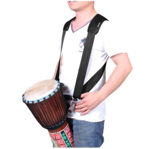 Adjustable Padded Djembe Shoulder Strap African Hand Drum Harness Belt Polyester with Quick Change Hook