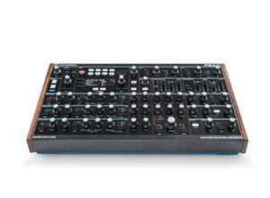 novation peak 8-voice desktop polyphonic synthesiser with 2 lfos per voice, 16-slot modulation matrix, 3 analogue distortion points, and digital effects