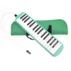 Melodica 32 Key Pianica Portable with Carrying Bag Short and Long Mouthpieces for Beginners Kids Gift