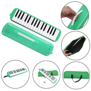 Melodica 32 Key Pianica Portable with Carrying Bag Short and Long Mouthpieces for Beginners Kids Gift