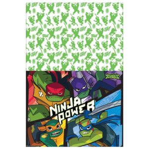 rise of the teenage mutant ninja turtle plastic table cover - 54" x 96" | multicolor | 1 pc.