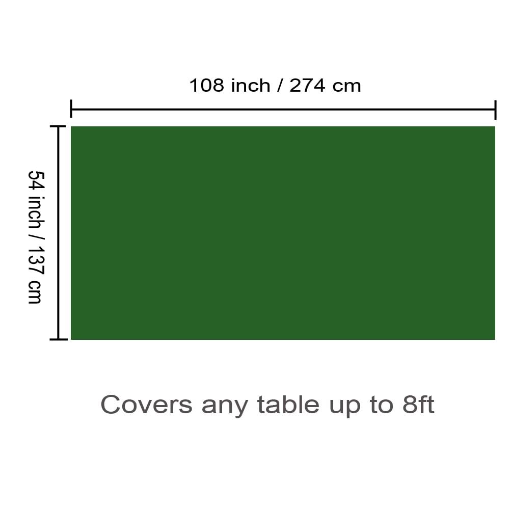 Siencooray Dark Green Disposable Plastic Tablecloth, 2 Pack 54"x 108" Rectangle Table Covers for Parties, Events, Weddings, Indoors and Outdoors