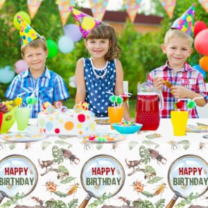 3Pcs Bugs Tablecloths-Bugs Birthday Party Decorations Ladybugs Reptile Themed Disposable Rectangular Plastic Table Covers for Kids Insect Happy Birthday Party Supplies