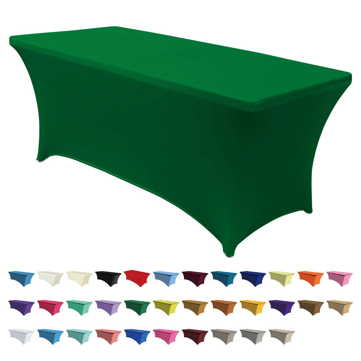 ABCCANOPY Spandex Tablecloths for 6 ft Home Rectangular Table Fitted Stretch Table Cover Polyester Tablecover Table Toppers