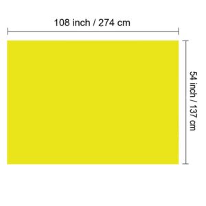 RCFFDL Plastic Yellow Tablecloth, 2 Pack Disposable Table Cover for Rectangle Table, Dining Tablecloths Decorative for Parties, Wedding, Indoors and Outdoors