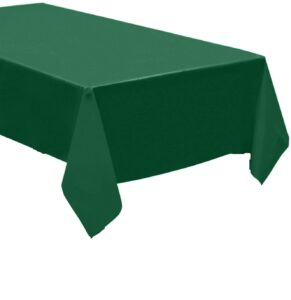 qqoutlet 3 pack plastic tablecloth rectangle 54" x 108" premium disposable table cover for party birthday wedding (green)