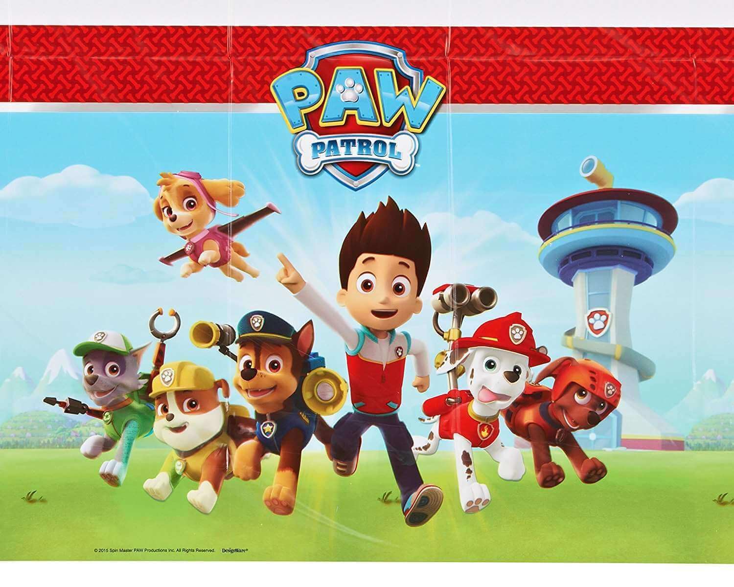 Paw Patrol Adventures Disposable Plastic Table Cover - 54" x 96", 1 Piece - Perfect for Birthday Parties and Themed Events