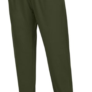 UEU Women's High Waisted Yoga Pants Super Soft joggers Loose Fitting Fit Juniors Workout Lounge Sweats Jogging Pants with Pockets(ArmyGreen,L)