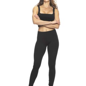 Felina Velvety Super Soft Lightweight Style 2801 Leggings 2-Pack - for Women - Yoga Pants, Workout Clothes (Black, 3X)