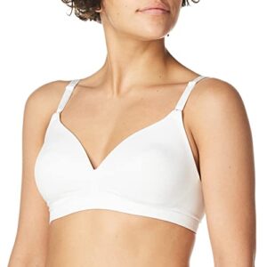 warner's women's blissful benefits super soft wireless lightly lined comfort bra rm1691w, white, 34c