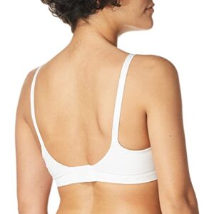 Warner's Women's Blissful Benefits Super Soft Wireless Lightly Lined Comfort Bra RM1691W, White, 34C